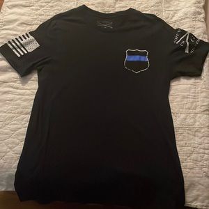 Grunt style blue line tee